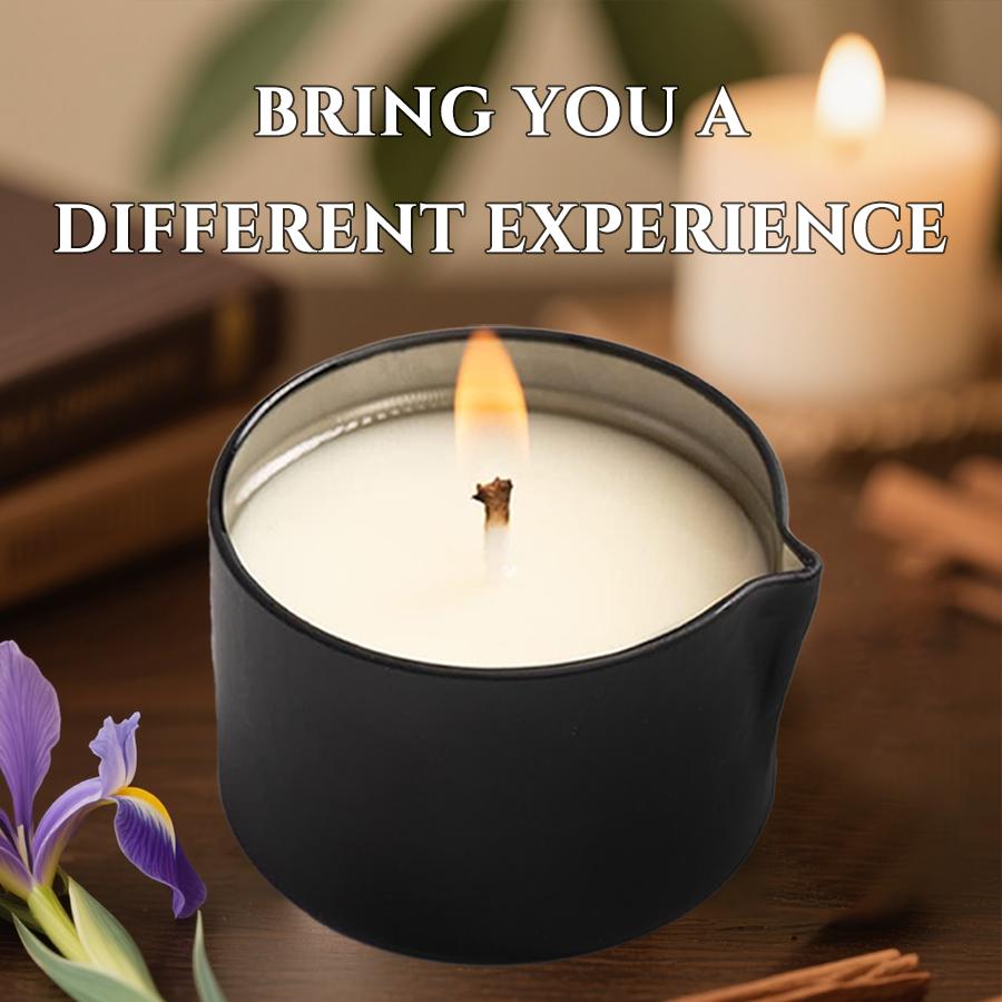 Массажная свеча - Эфирное масло, Для медитации, йоги, СПА, Унисекс, Сувенир для вечеринки и маленький подарок, Подарки на Рождество и Хэллоуин - 2 унции