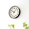 KATOMOKU plywood clock 23 Black wall clock with continuous second km-145BK hand, 304mm (quartz clock)