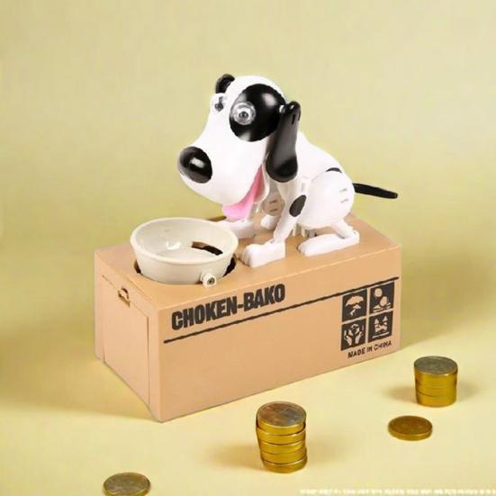 Поедание денег Собака Копилка Подвижные соединения Щенок Электрическая Копилка Автоматическая