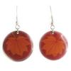 Les Trésors De Lily [D8252] - Rose Red 'Bamboo' Designer Earrings