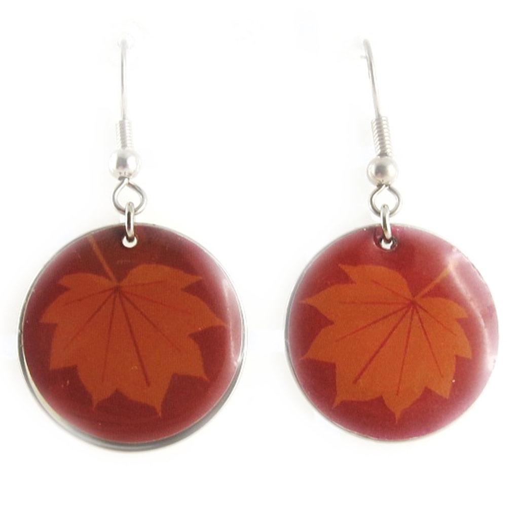 Les Trésors De Lily [D8252] - Rose Red 'Bamboo' Designer Earrings