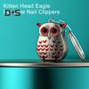 Портативный брелок для ногтей в виде совы с пилочкой для ногтей 2-в-1 маникюрный инструмент для приключений на природе Мини-щипчики из нержавеющей стали Уникальные подарки для