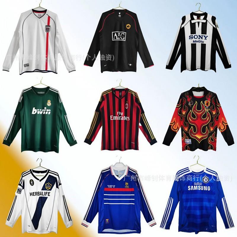 Long Sleeve Soccer Jersey 1998 France England Japan Fan Club Replica