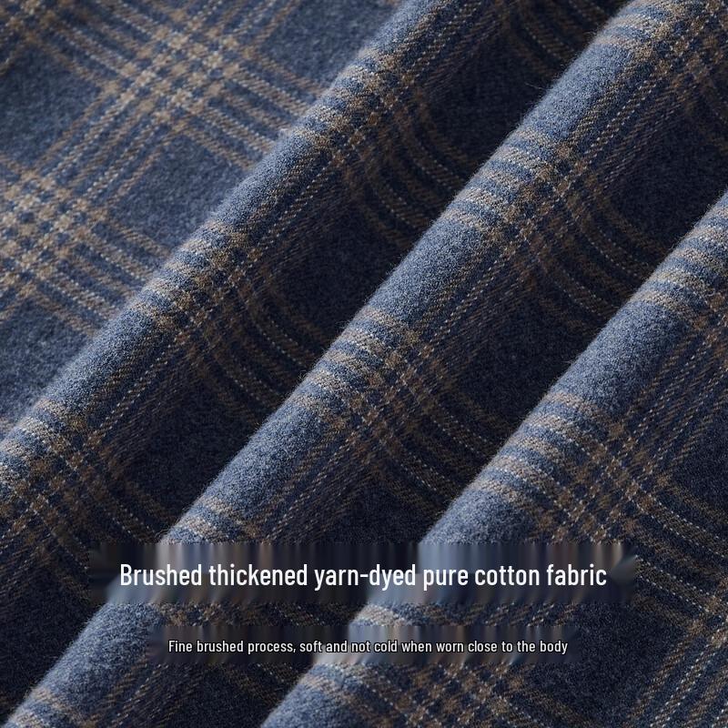 Мужская фланелевая рубашка в клетку FIRS 100% хлопок