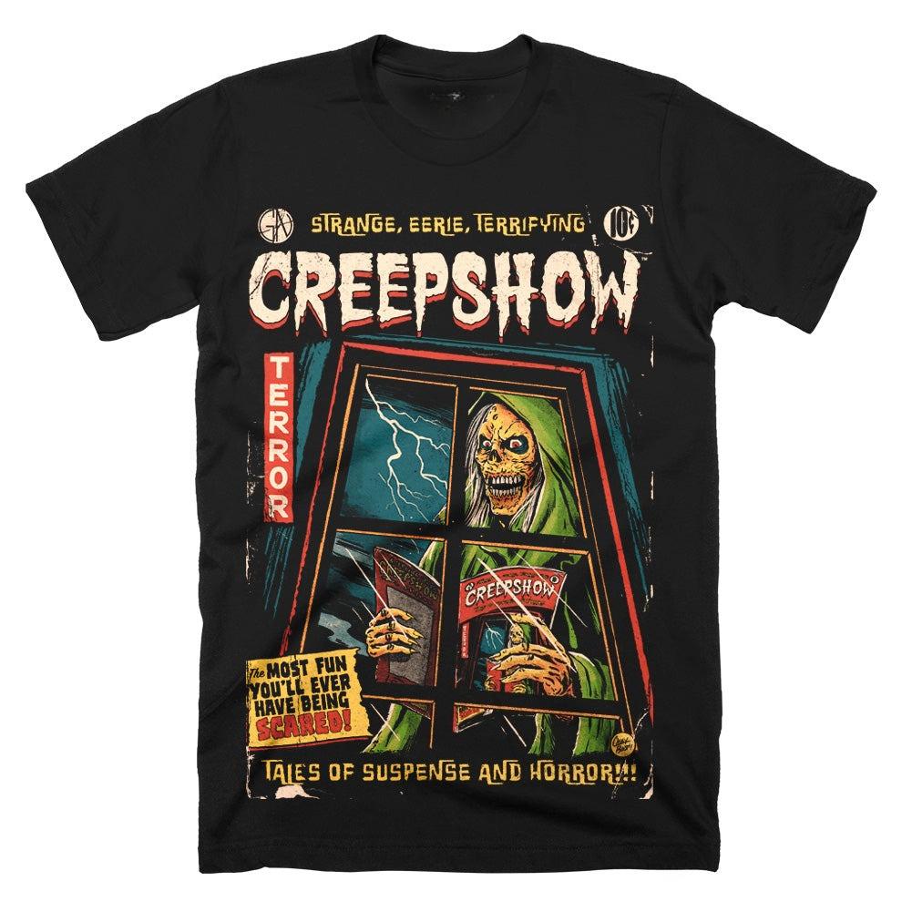 Футболка Creepshow Унисекс Летняя Ретро Комикс Хоррор Графика Короткий Рукав Оверсайз Уличная Одежда Свободный Крой Антология Хоррор Фан Футболка