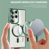 Беспроводные магнитные чехлы с покрытием для Magsafe Чехол Samsung Galaxy S25 S23 S24 Ultra S21 FE S22 Защитная крышка для объектива