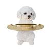 Woovia White Toy Poodle Accessory Holder Plate with X X Doll Figure Ornament Animal Garden Decoration Dog (Removable Magnet) 15.5 10.5 20.5cm H24110-1