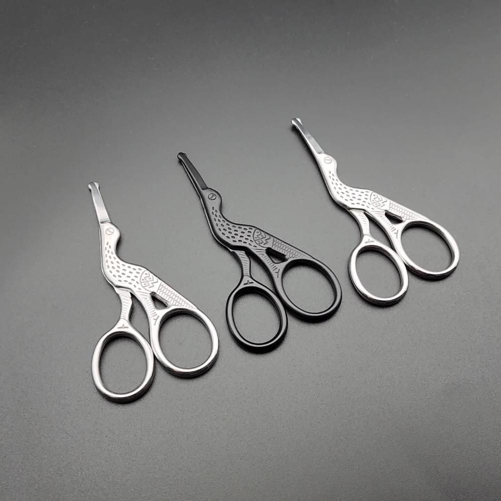 Круглые ножницы из нержавеющей стали для волос в носу, бровей, волос в носу, бороды, волос в ушах, ножницы из нержавеющей стали для бровей, мужские и женские ножницы для волос