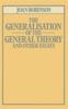 Книга The Generalisation of the General Theory and Other Essays