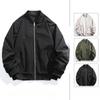 Casual Men's Jacket American Solid Color Jacket Men's Spring and Autumn New Loose Trend Couple Baseball Jacket