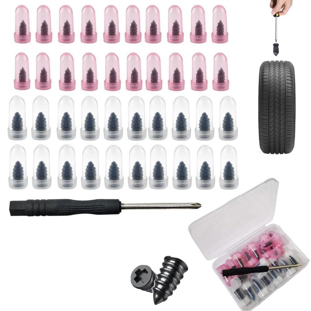 40/100Pcs Self-Tapping Screw Tire Repair Rubber Nails Kit Rubber Tire Puncture Repair Nail Truck