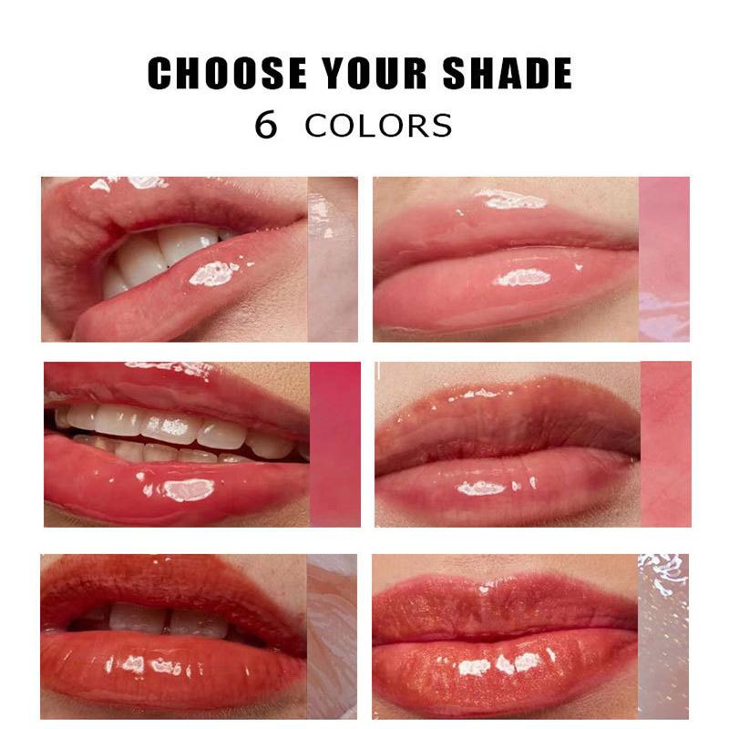6-цветный фруктовый бальзам для губ увлажняющий и увлажняющий блеск для губ прозрачный блеск для губ Beep Glass Lip Moisturizing Lip Oil