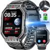 2,1-дюймовые мужские смарт-часы Military Outdoor с фитнес-трекером, ответом на звонок/набором номеров/100+ спортивными режимами, шагомером для горных путешествий для Android и iPhone