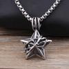 Классическое ожерелье из нержавеющей стали с подвеской в виде звезды для мужчин, длинная цепочка-коробка, ожерелье для мужчин, ювелирные изделия, подарки