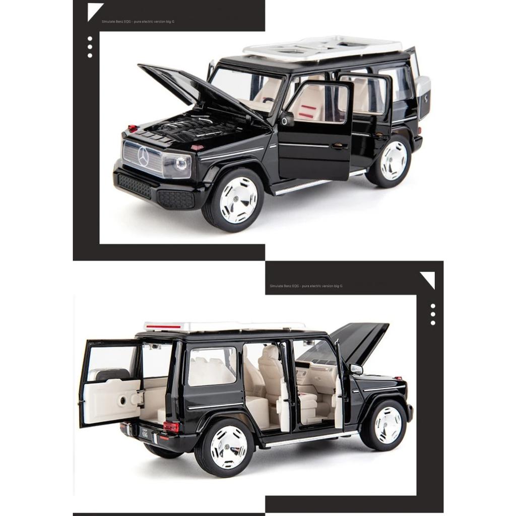 1/24 Benz EQG New Energy Car Model Diecasts Alloy Metal Toy Off-road Vehicles Car Model Simulation Sound and Light Kids Gifts