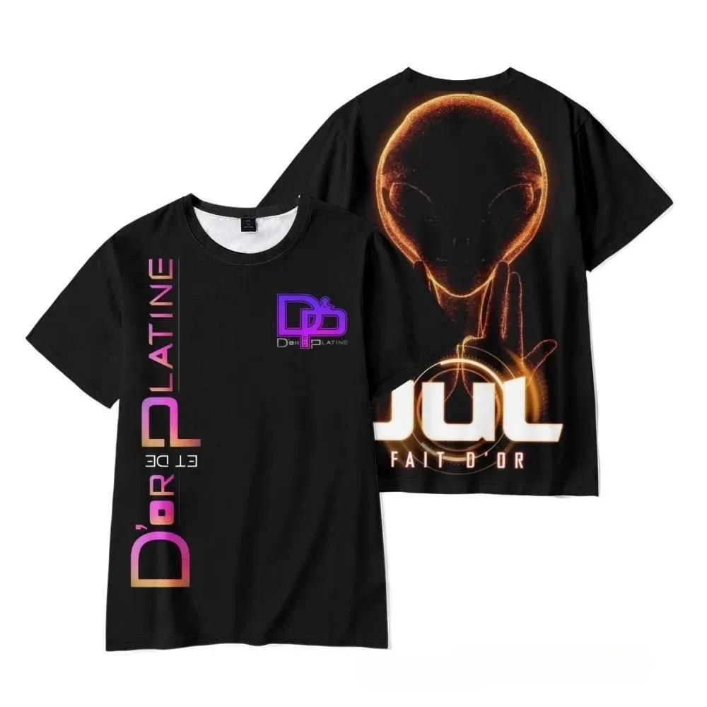Летняя детская одежда для взрослых, хип-хоп-тренд, футболки с коротким рукавом, топы, свободная уличная одежда, популярный рэпер JuL, новый альбом, 3D футболки