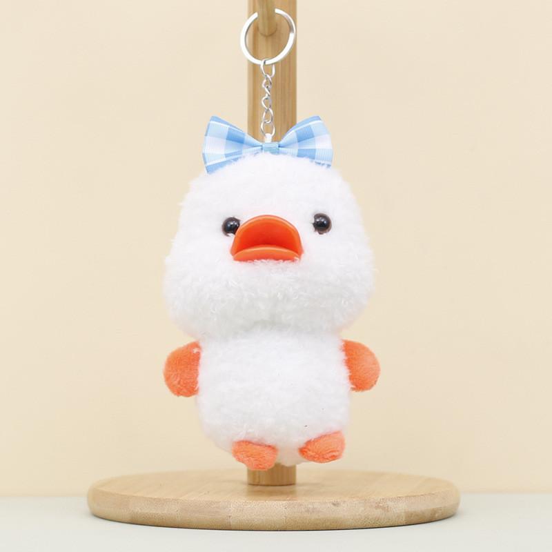 Lovable Plush Duck Key Holder Short Plush Duck Stuffed Animal For Bags And Weddings