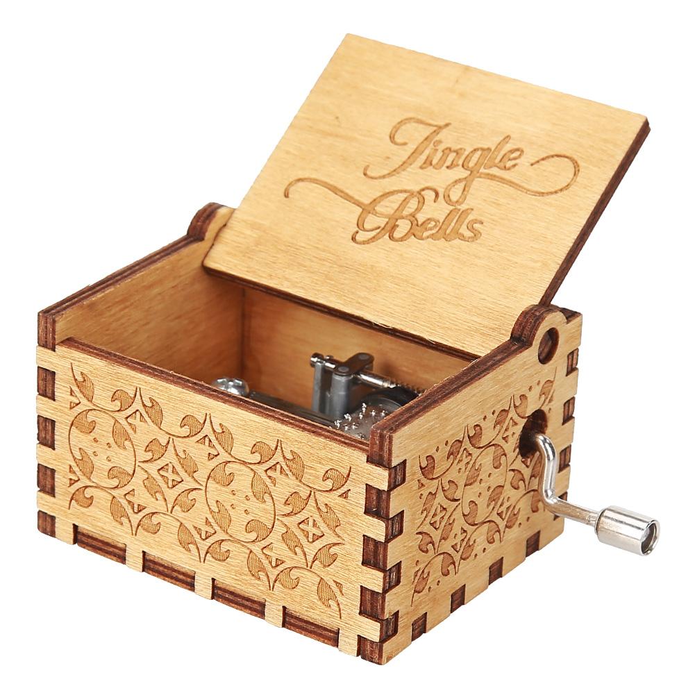 You Are My Sunshine Hand Cranked Music Box with Melody Vintage Music Box Christmas Birthday Gift Beautiful Carved Musical Gadget