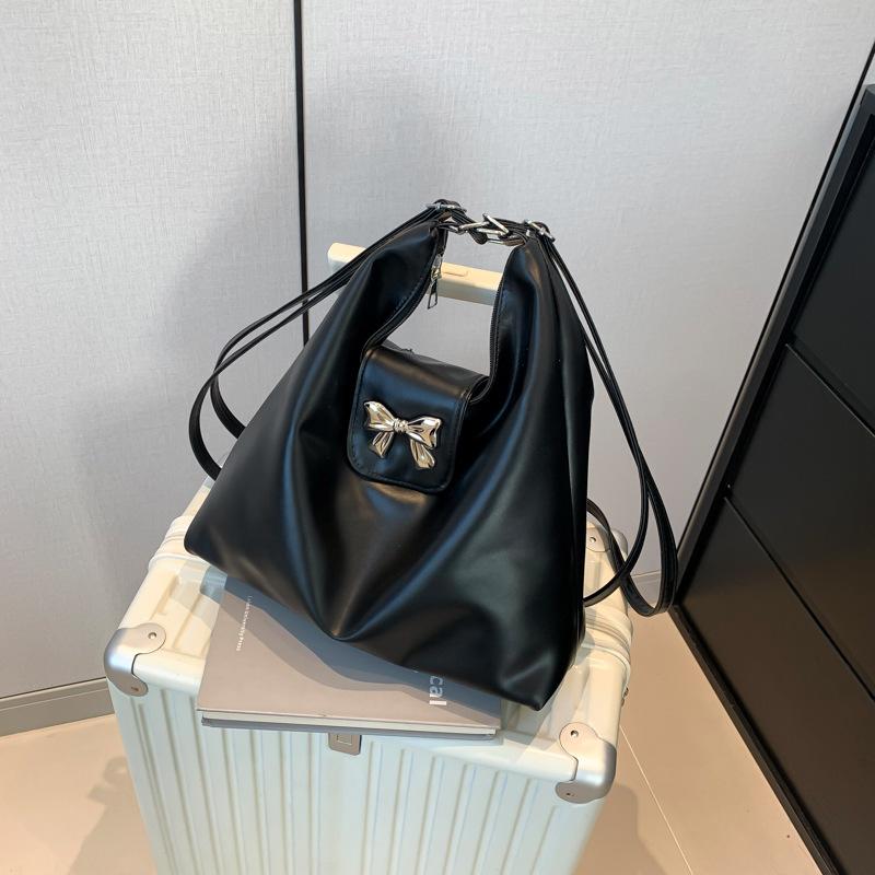 Сумка двойного назначения на одно плечо для женщин, новый стиль, сумка-тоут в студенческом стиле, повседневная сумка большой вместимости для поездок на работу