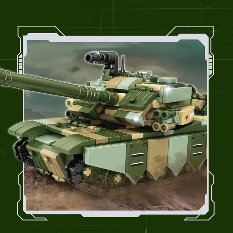2 In 1 Transformable Military 99A Tank Building Block Brick Model Toy Childrens' Day Christmas Birthday Gifts for Kids Child Boys