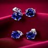 Blue Tanzanite Sparkling Earrings - Elegant Luxury In Europe and America - Banquet, Vacation and Everyday Wear