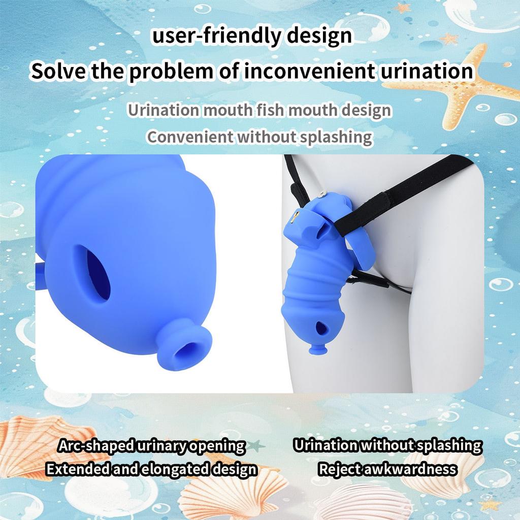 Soft Silicone Chastity Lock Male Penis CB Lock Gay Cuckold Adult Sex Toys BDSM Cock Ring 18+