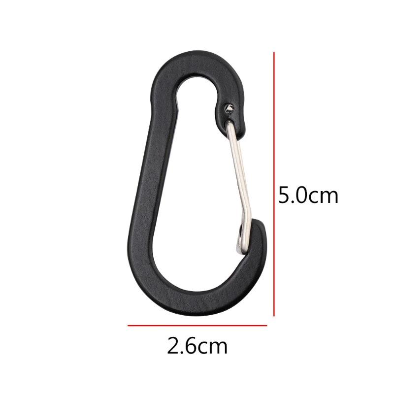Alloy Carabiner 5PC Aluminum Outdoor Backpack Camping Climbing Buckle Fishing Hook Keychain Lock Buckle Snap Clip Tools