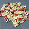 100 pcs Kids Wooden Flag Learning Block Toys Kits Domino Blocks for Children  learning World Flags Educational Toy Festival Gift