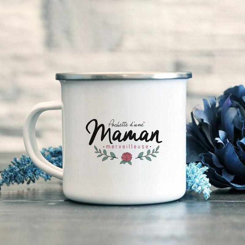 Super Mom Print Enamel Mug Creative Coffee Cup Personalized Gifts Mugs Coffee Cups Cupshe Unusual Tea Cup Drinkware Beer Travel