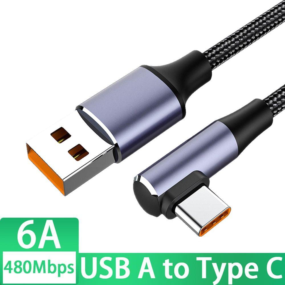 Laptop Quick Charge 4.0 5A Right Angle PD 100W Fast Charging USB A To USB Type C Cable