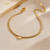 Simple Versatile Rhinestone Eight-Pointed Star Heart Pendant Full Diamond Chain Double Layer Bracelet