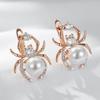 Punk Spider Pearl English Earrings For Women Fashion  Rose Gold  Color Mix Party Accessories Retro Jewelry
