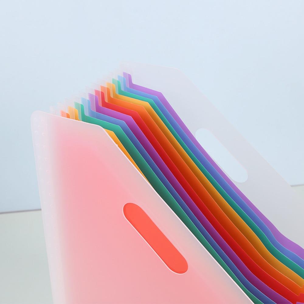 Папка-регистратор с 13 карманами, держатель для документов радужного цвета, тестовая бумага