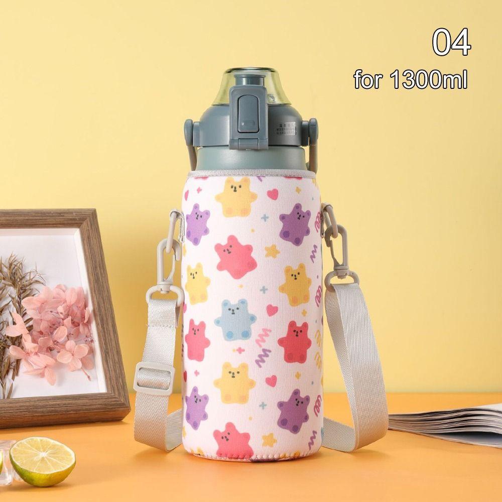 1300/1700ml Water Bottle Cover Bag With Strap Neoprene Water Pouch Holder Shoulder Strap Black Bottle Carrier Insulat Bag