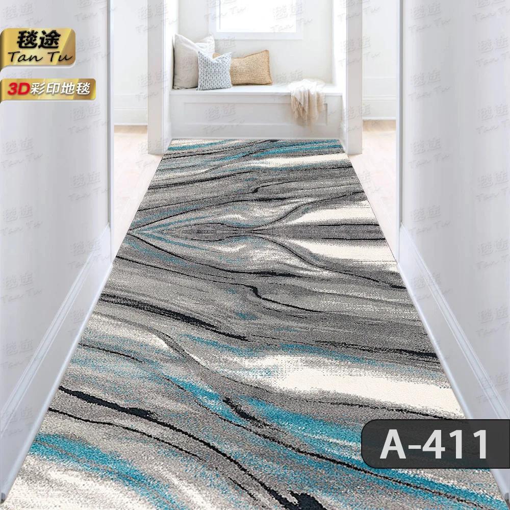 Nordic Abstract Long Corridor Carpet Non-slip Hallway Area Rugs Hotel Passageway Runners Washable Porch Entry Doormat Easy Clean