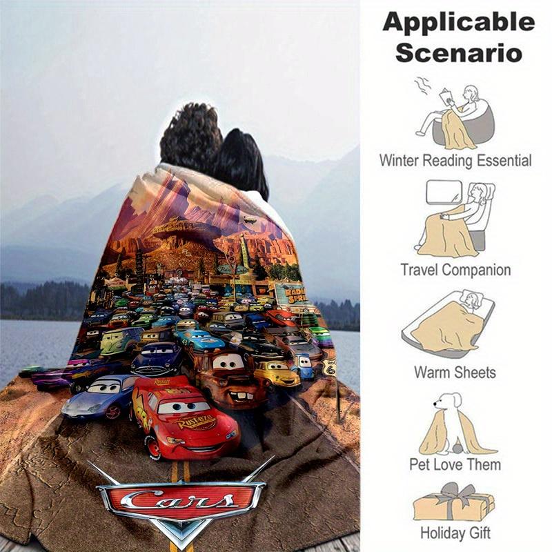 1pc. Cartoon Car Theme Blanket, Soft Throw for Home Decor, Perfect Gift for Family and Friend, Suitable for All Seasons, Vibrant Colors and Cute Desig