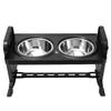 Противоскользящие приподнятые двойные миски для собак, регулируемая высота, блюдо для кормления домашних животных, складная подставка для корма для щенков и кошек, контейнер для воды, подставка для кормления