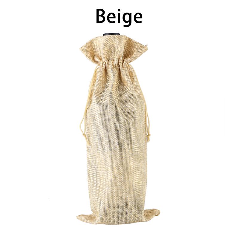 1 шт. настольные украшения, крышка для бутылки красного вина, сумка из мешковины на шнурке, упаковка, портативный подарок