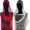 Distressed Shawl Wrap for Women Travel Photoshoots Ripped Mesh Scarf Shoulder Wrap for Outdoor All Matching Neckwear