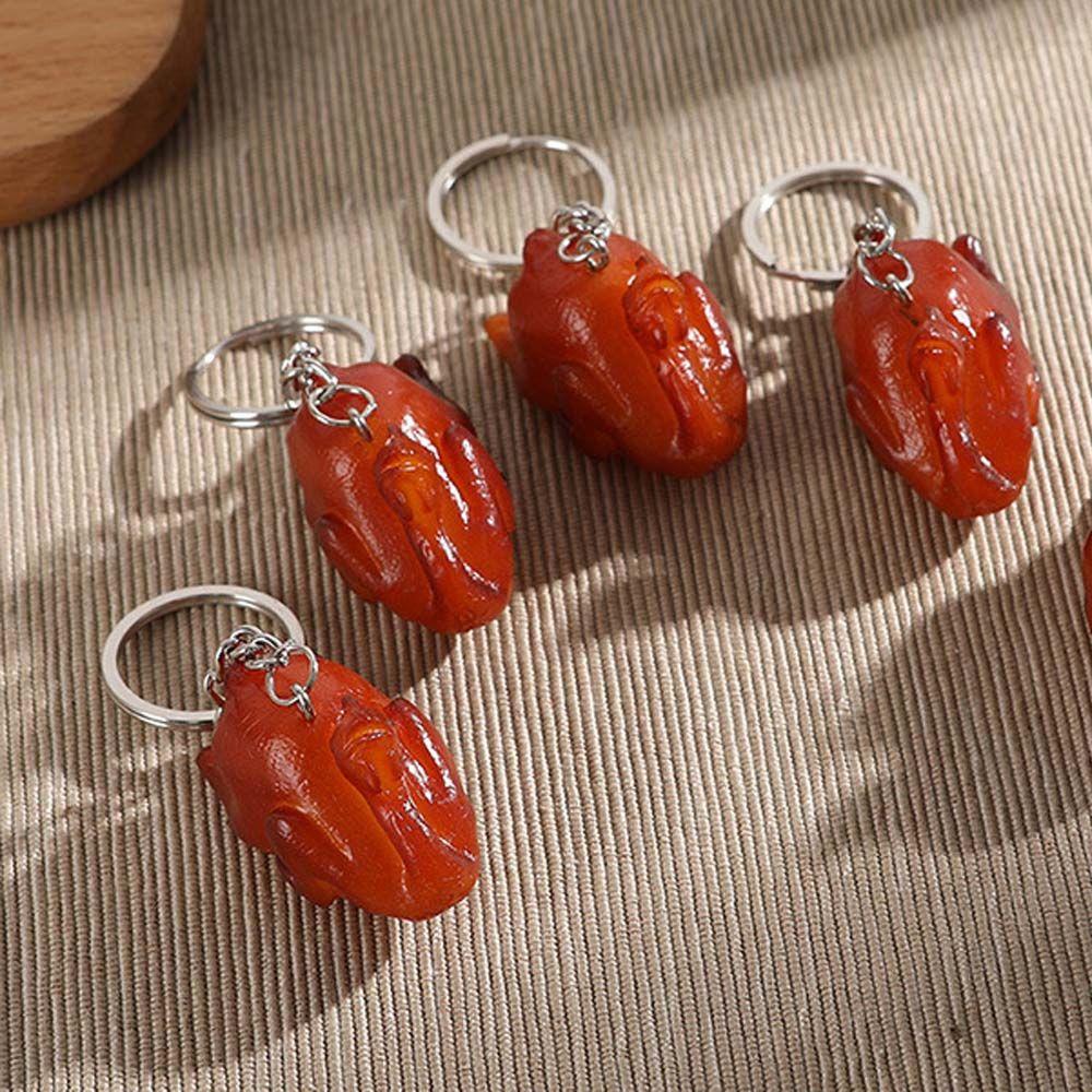 Wings Pork Belly Drumstick Fashion Jewelry Fast Food Key Ring Simulation Food Keychains Bag Pendant
