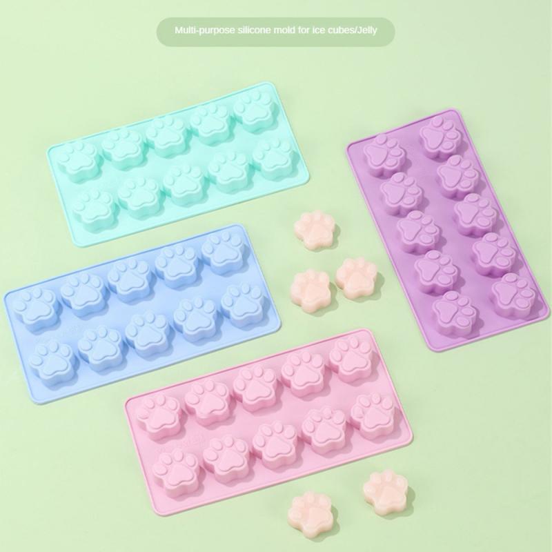 Формы для льда в виде собачьих лап и костей, силиконовые формы для лакомств для домашних животных, формы для мыла, шоколада, желе, конфет, украшения тортов, формы для выпечки