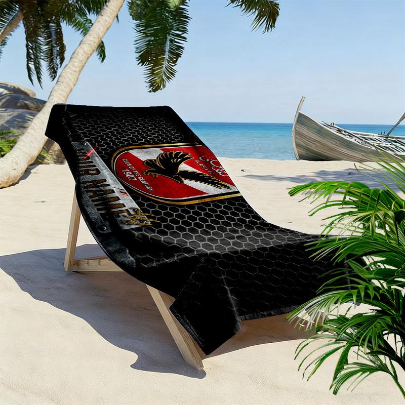 Al Ahly SC Print Beach Towel, Large Soft Quick Dry Towel for Beach Camping Swimming