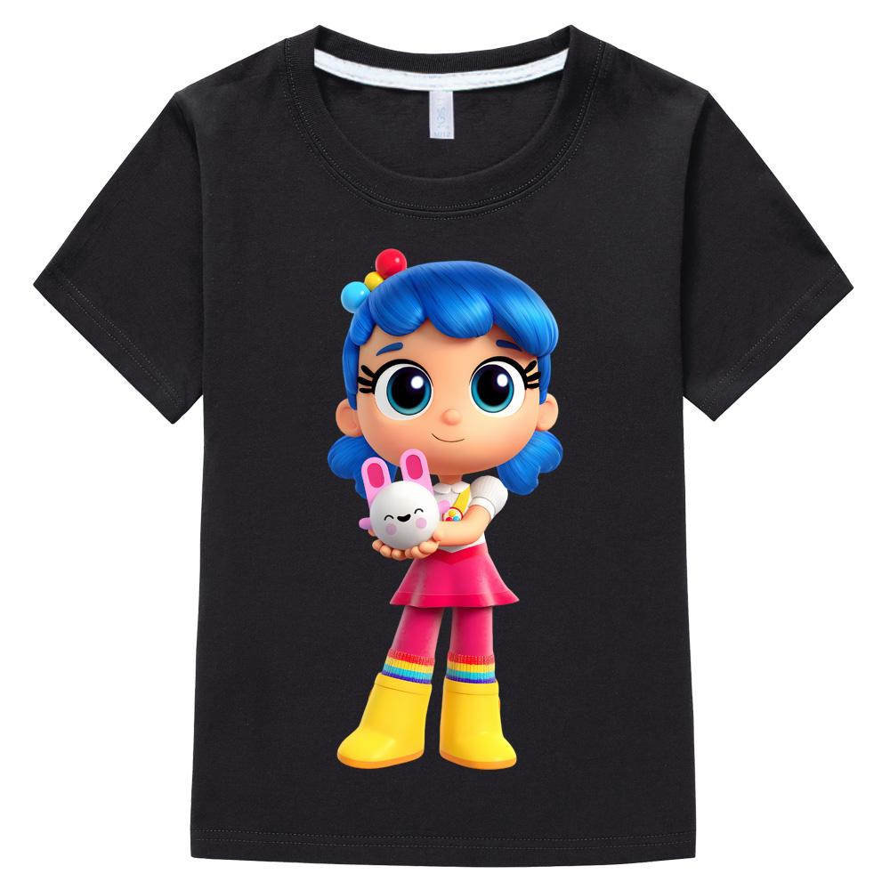 Boys Girls Kids Clothing True and The Rainbow Kingdom Tops Short Sleeves Sports Fashion Streetwear Comic Crew Neck Tees