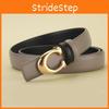 Durable Leather Genuine Belt For Women With Smooth Buckle And Elements Letter