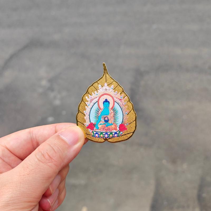 Китайская культура Медь Лист Бодхи Медицина Тханка Орнамент Тонкое мастерство Для домашнего алтаря Медитация Коллекция