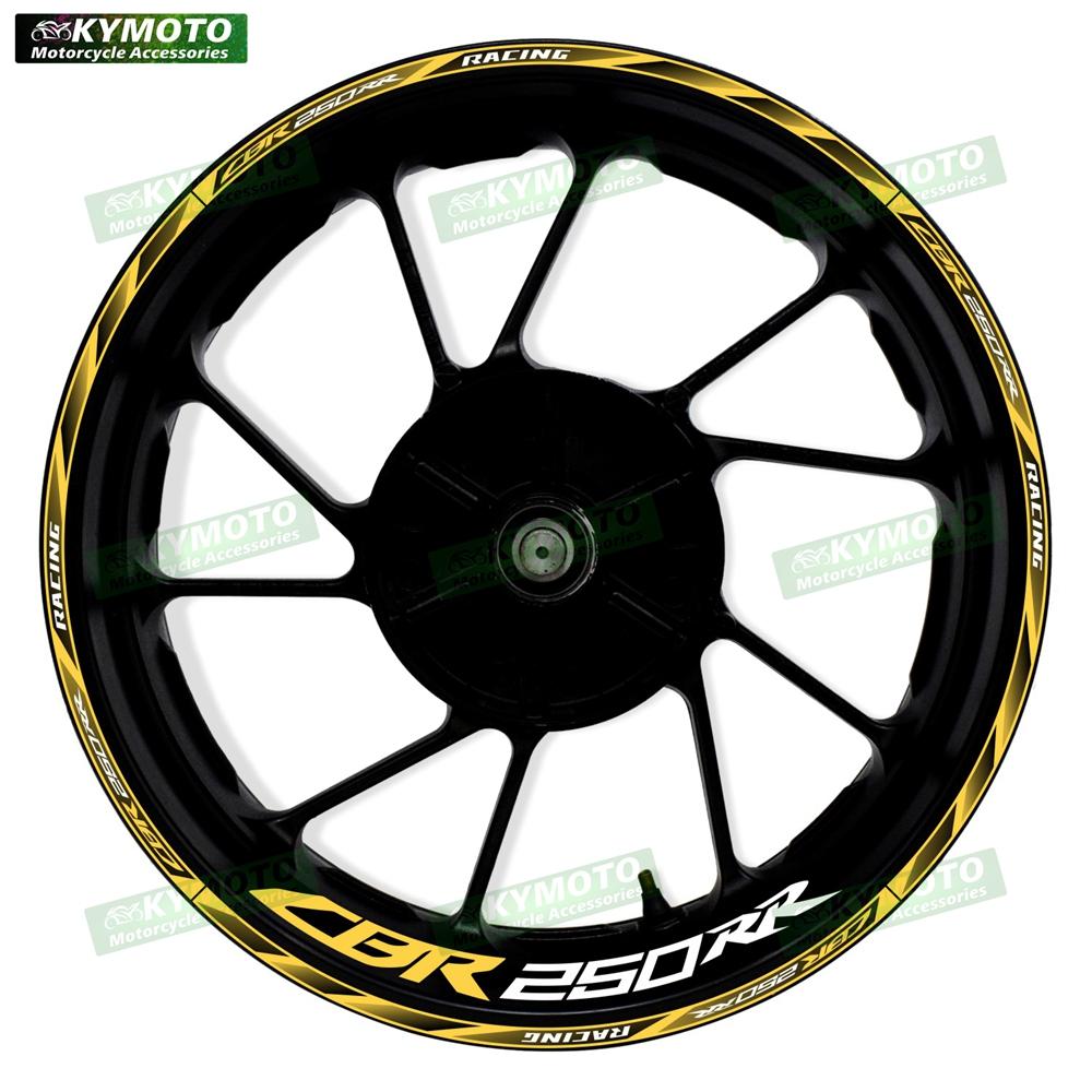 Для мотоцикла Honda CBR250RR CBR 250RR аксессуары 17-дюймовые наклейки на переднее и заднее колесо, обод ступицы обтекателя, светоотражающие наклейки