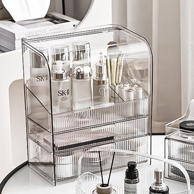 Акриловый пылезащитный органайзер для косметики и кистей