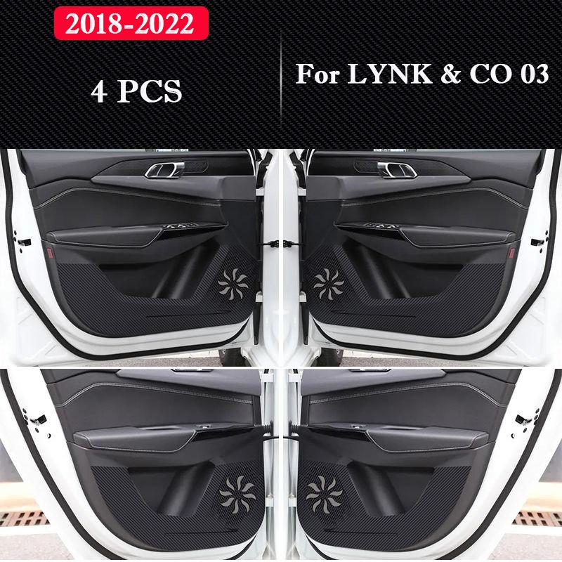 Для LYNK & CO 03 2018-2026 Автомобильная накладка на дверь от пинков Наклейка для защиты салона Декоративная наклейка для модификации Автоаксессуары