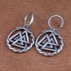 Fashion Nordic Viking Valknut Drop Earring for Women Stainless Steel Punk Rock Rapper Earring Creative Scandinavian Jewelry Gift