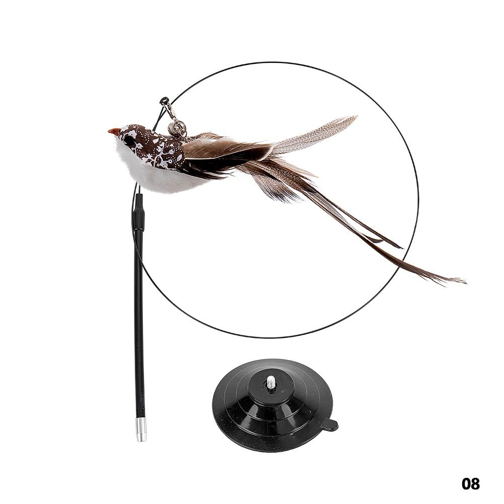 Игрушки для кошек, имитация птицы, интерактивные игрушки, забавная птица из перьев с колокольчиком, игрушка-палочка для котенка, игрушка-дразнилка, кошачьи товары